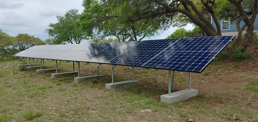 Solar array in Dripping Springs, Texas